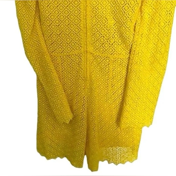 H&M Crochet Mini Romper Long‎ Sleeves Bright Yellow Size 4 - Picture 6 of 7